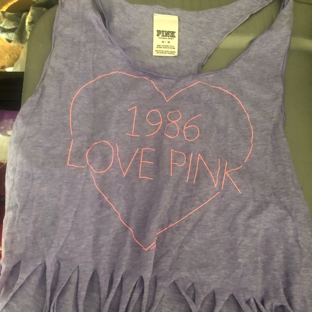 Fringed bottom tank top